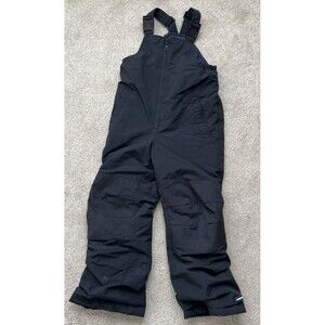 Lands End Snow Bib Overalls Boys Girls 5 Black Snow Winter Outdoors Ski Sledding